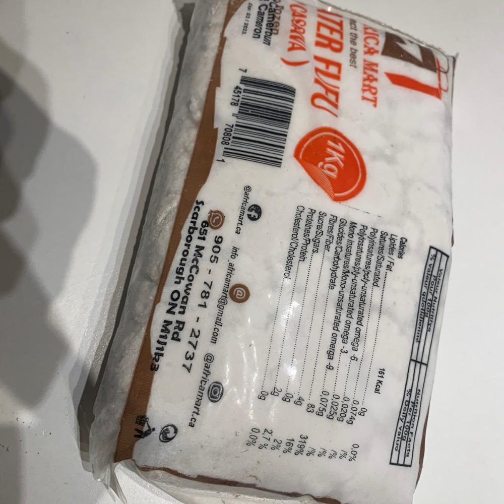 Fufu d'eau de manioc