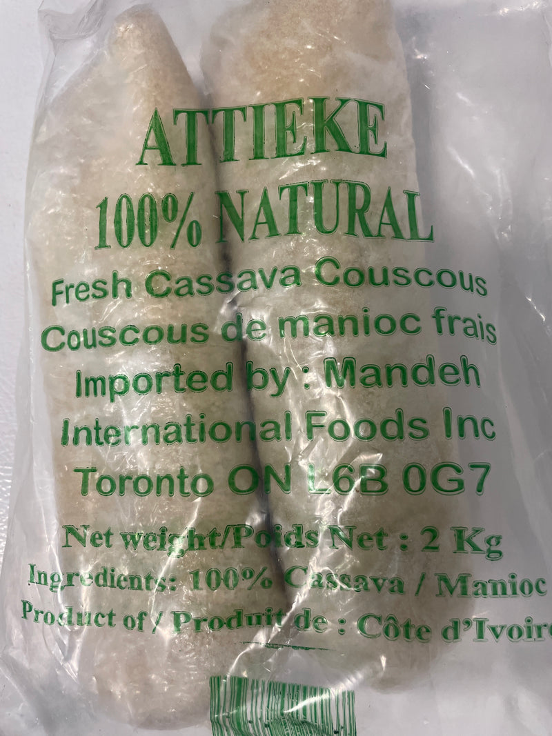 Fresh Attieke - Frozen (Cooked cassava semolina) - 1Kg