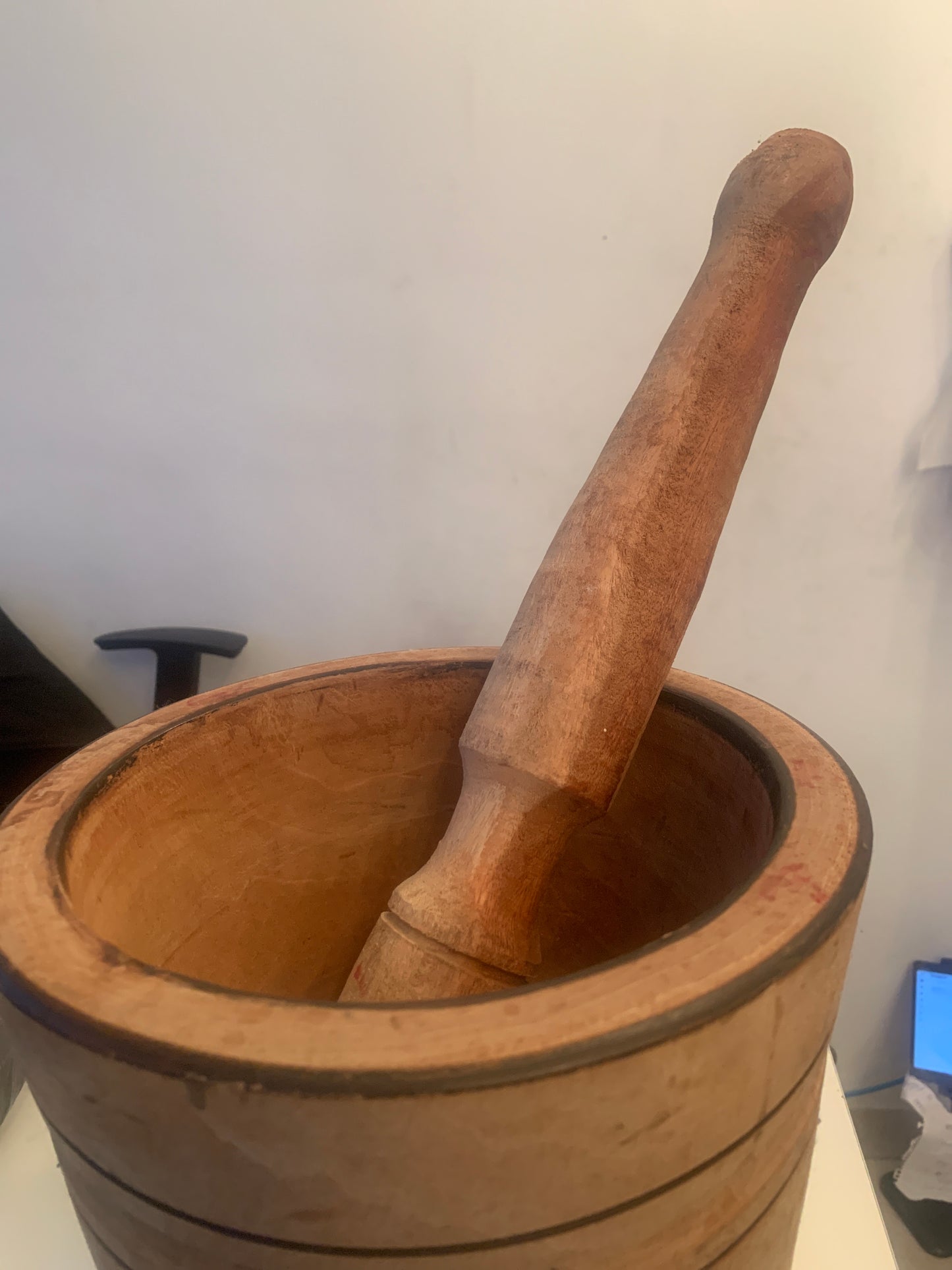 Pestle and mortar for pounded yam