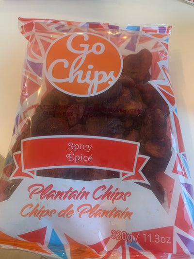 Chips de plantain épicées mûres GO 320 g