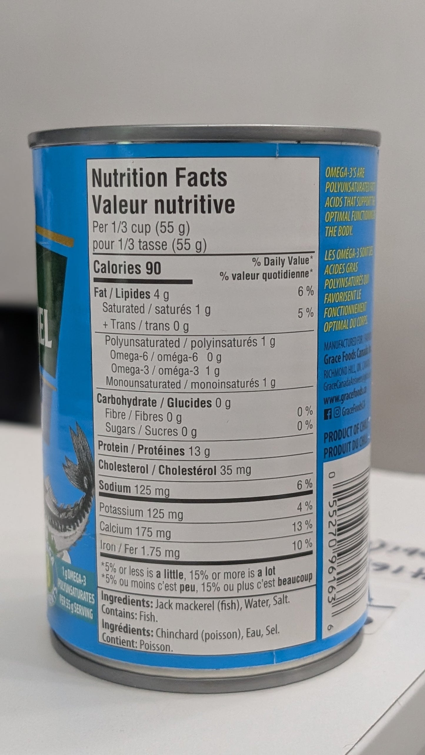 Grace Jack Mackerel in Brine 425g