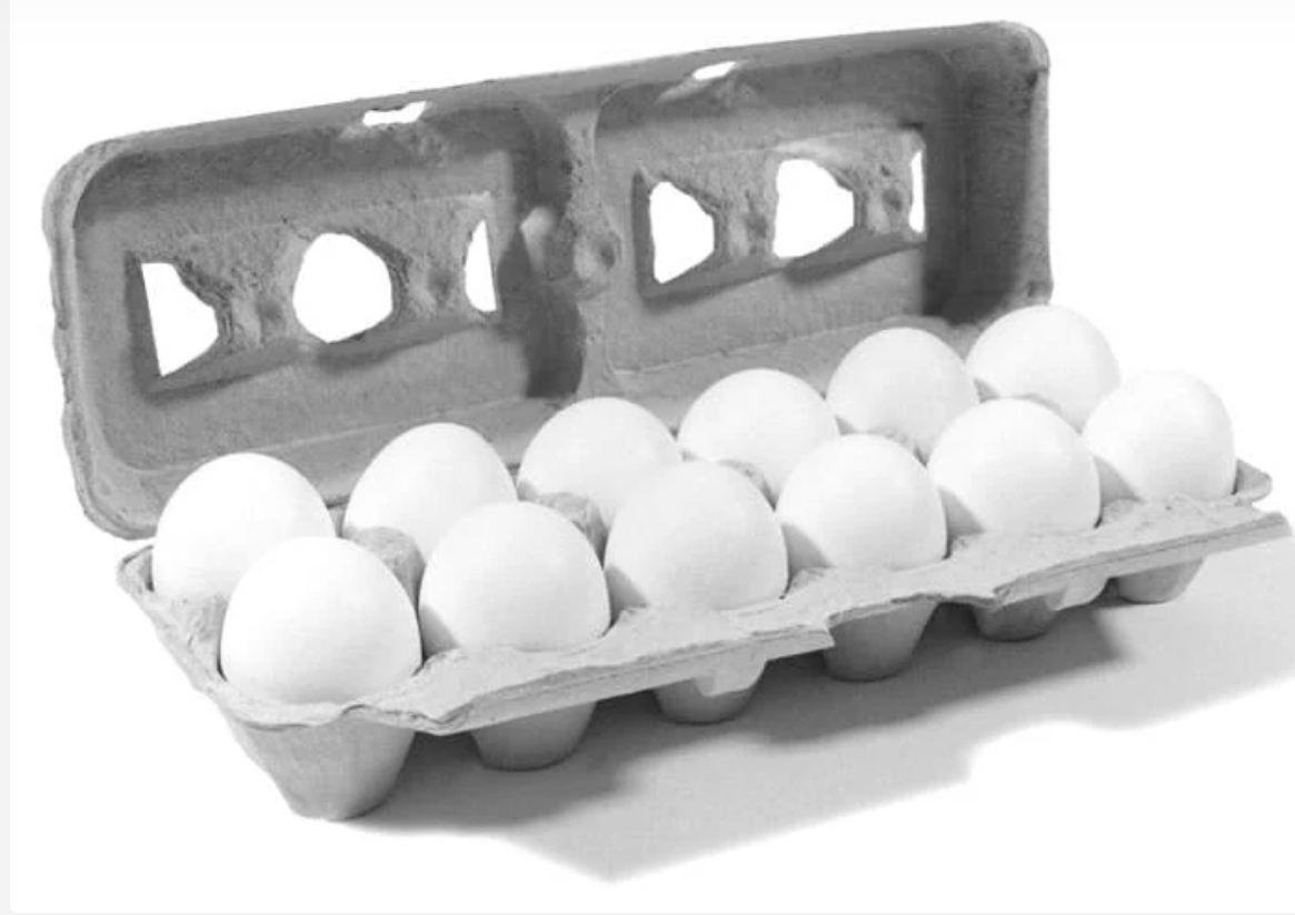 Natural large white Eggs - pack of 12