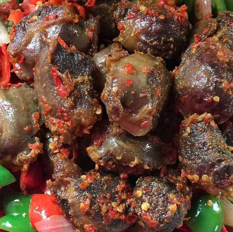 Gésier poivré - Délicieux et entièrement cuit (Tendre et rôti lentement) - 250g