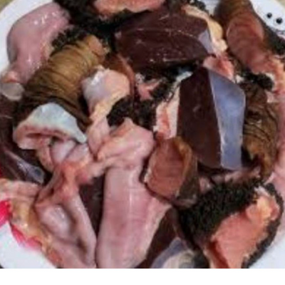 Mélange d'intestins de vache frais (viande assortie) - 2 lb