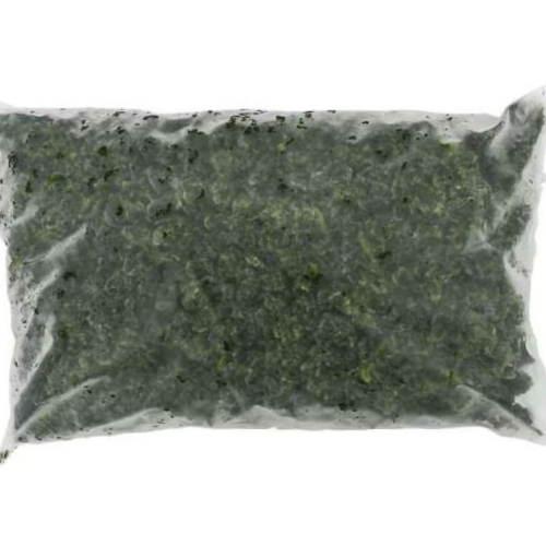 Freshly packed vegetable leaves Spinach efo - riro - Frozen