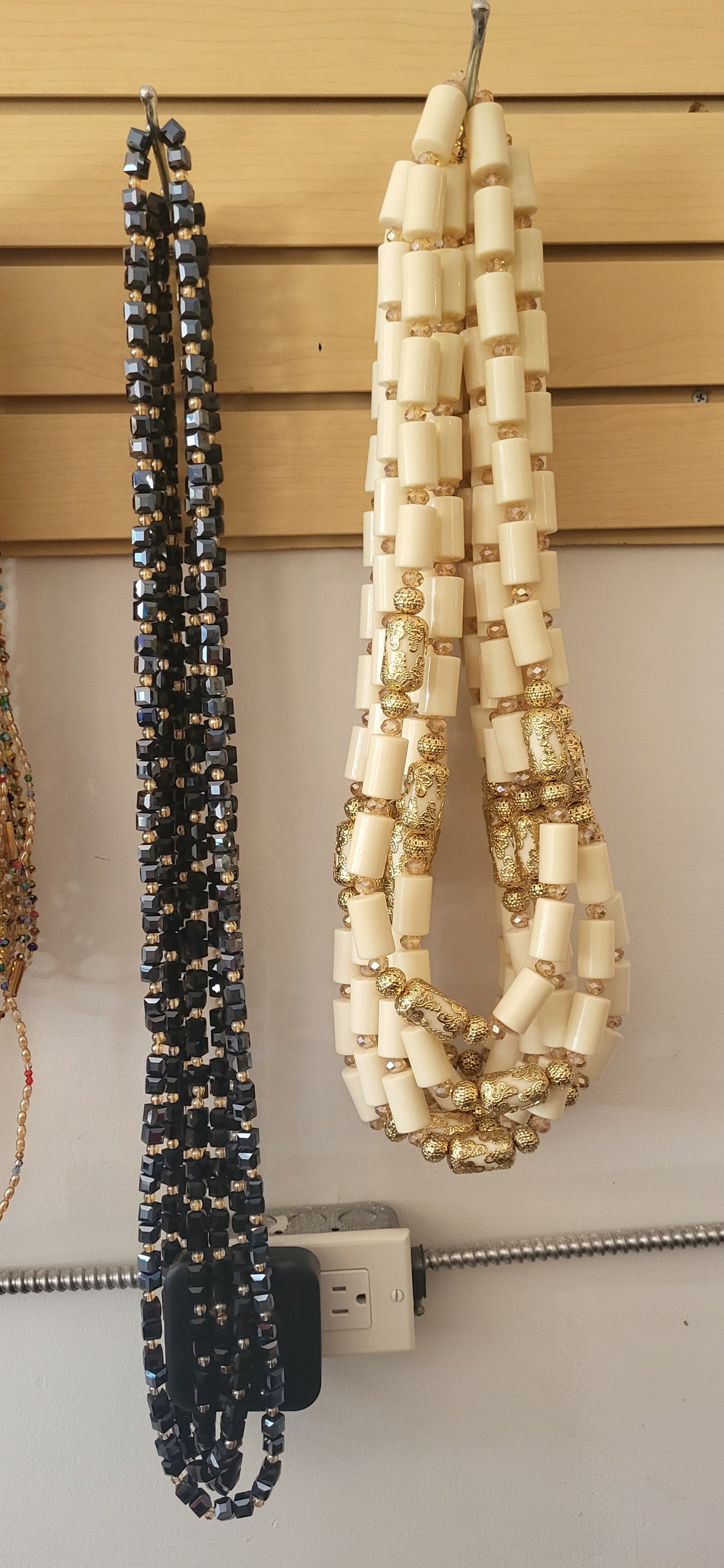 Nigerian traditional cultural bride and groom long neck bead